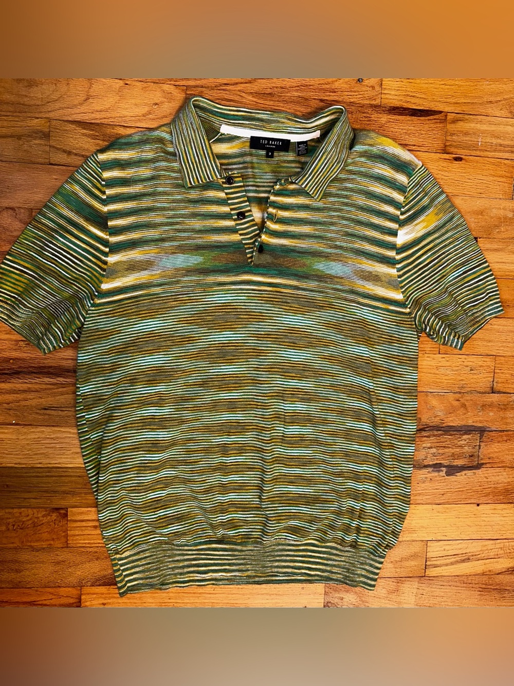 Ted Baker London Multicolor Striped Polo 100% Cotton size M